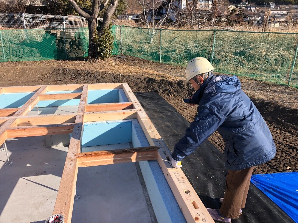 第三者現場立会監査　土台伏せ