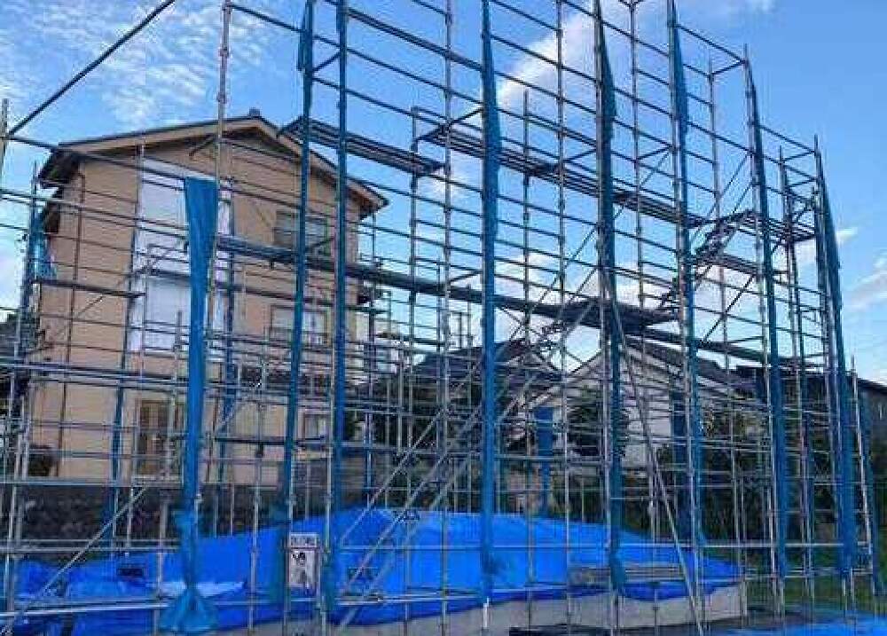 仮設工事　外部足場