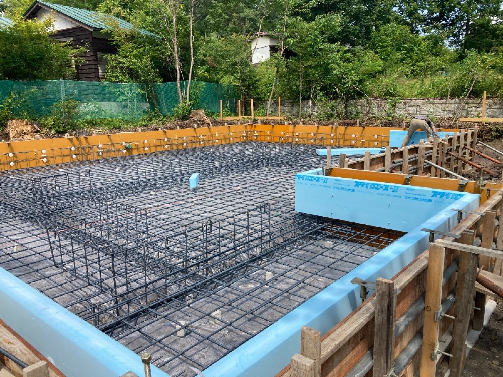 基礎工事　配筋全景