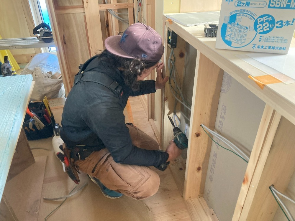 電気設備工事　キッチン配線