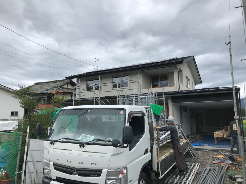 外部足場解体です