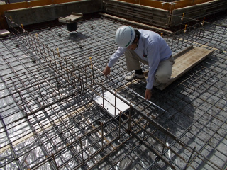 現場鉄筋検査です！