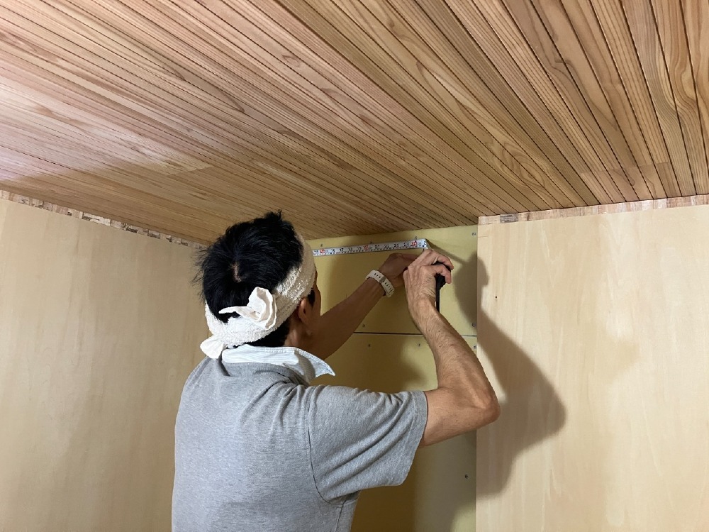 木工事　造作家具製作①　施工状況