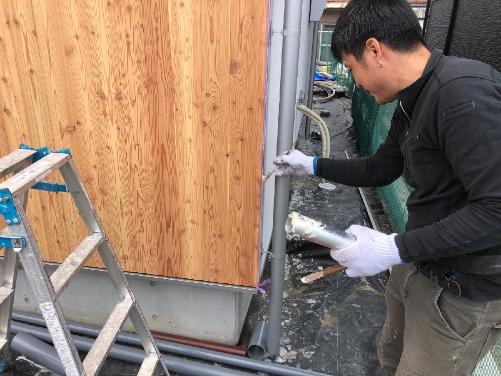 防水工事　外部コーキング