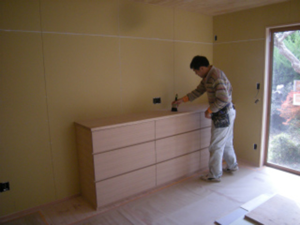 木部塗装工事です