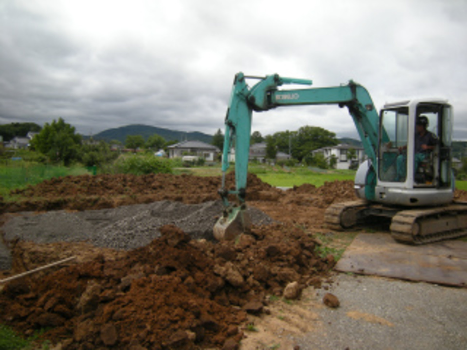 基礎工事開始です！