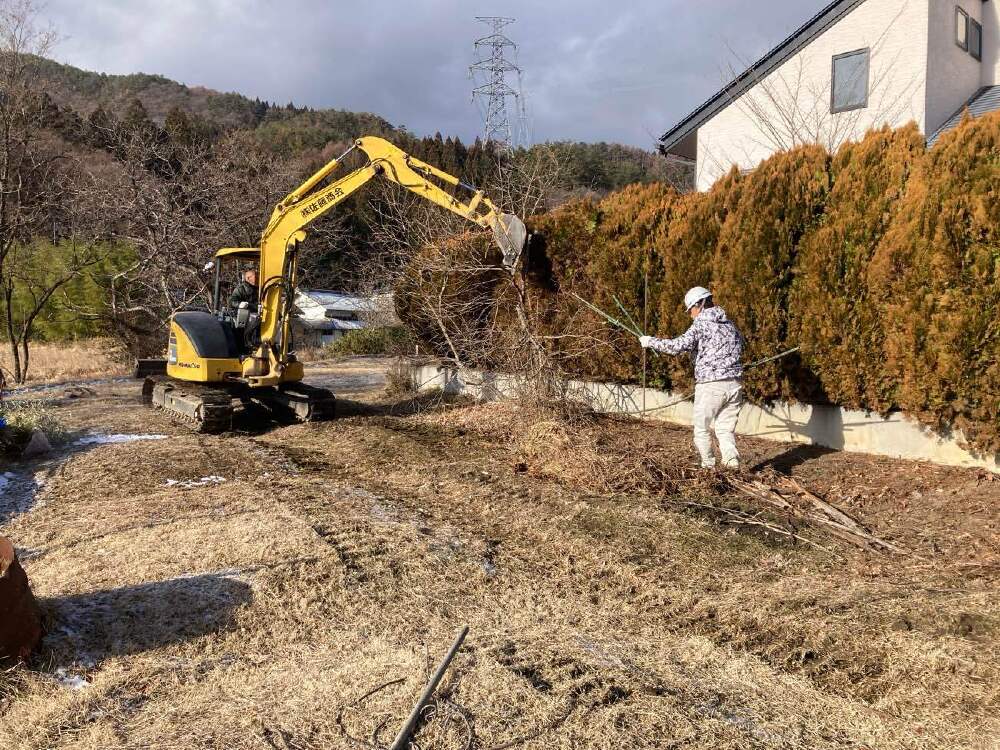 準備工事　障害物撤去