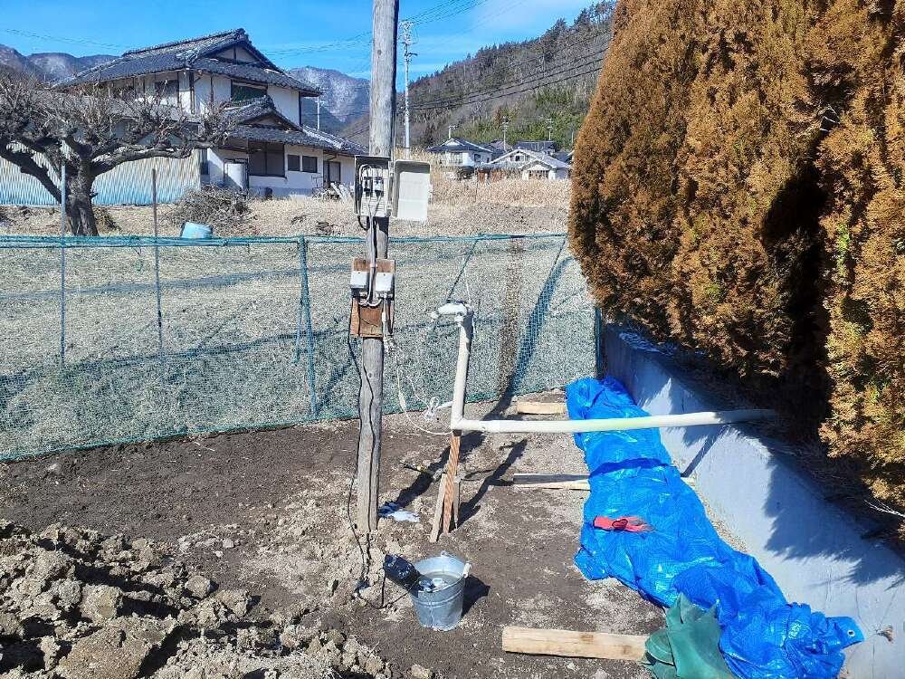 給排水設備工事　仮設水道設置