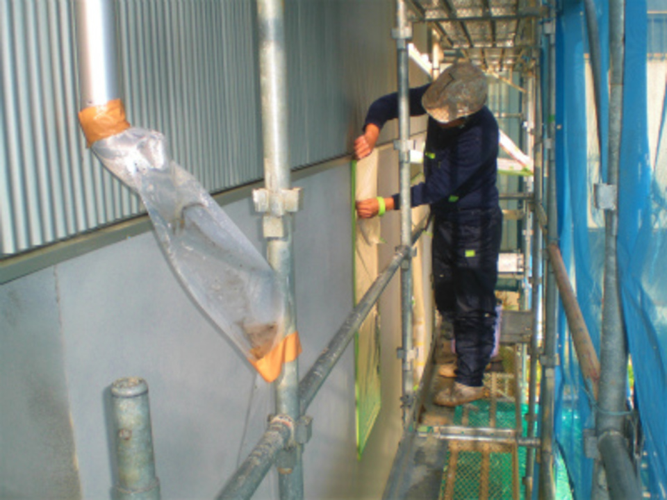 塗装工事開始