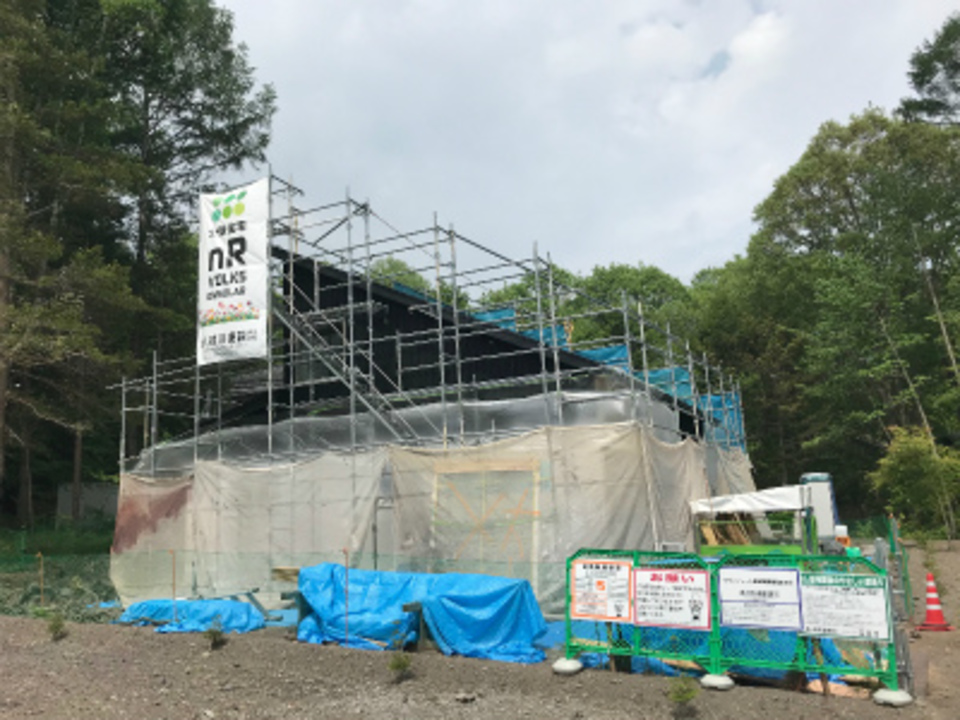 外装工事中です