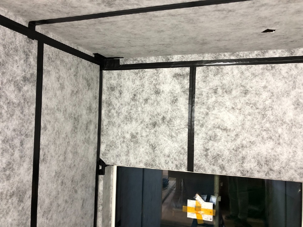 ハーフユニットバスのアスファルト防水シート張り