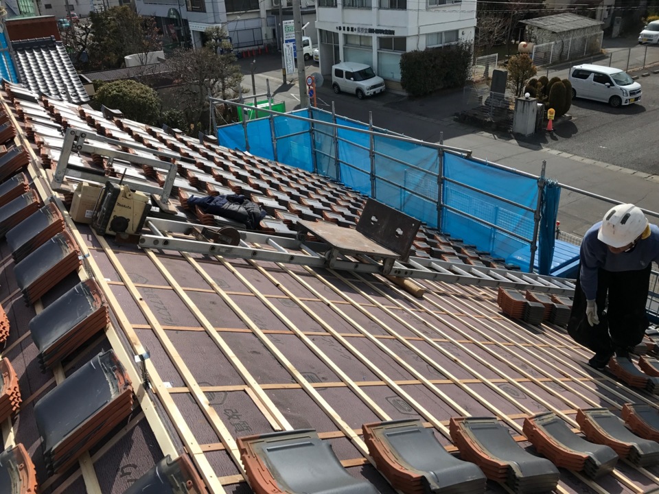 瓦工事