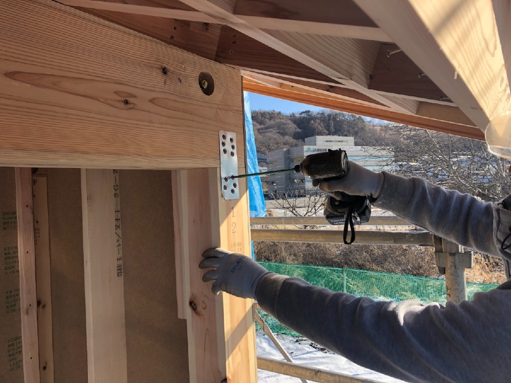 木工事　耐震金物取付