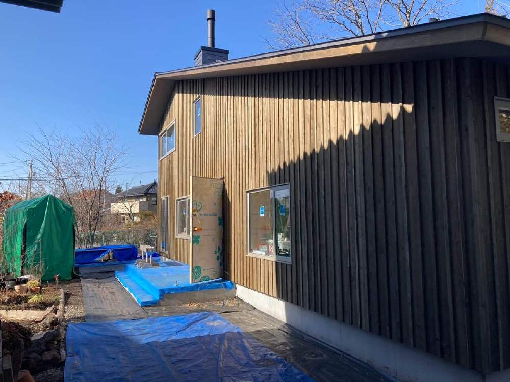 仮設工事　外部足場解体