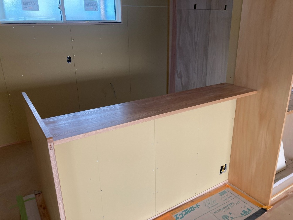 塗装工事　カウンター塗装