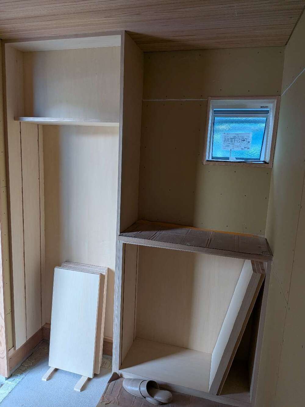 木工事　1階造作家具製作②　施工完了