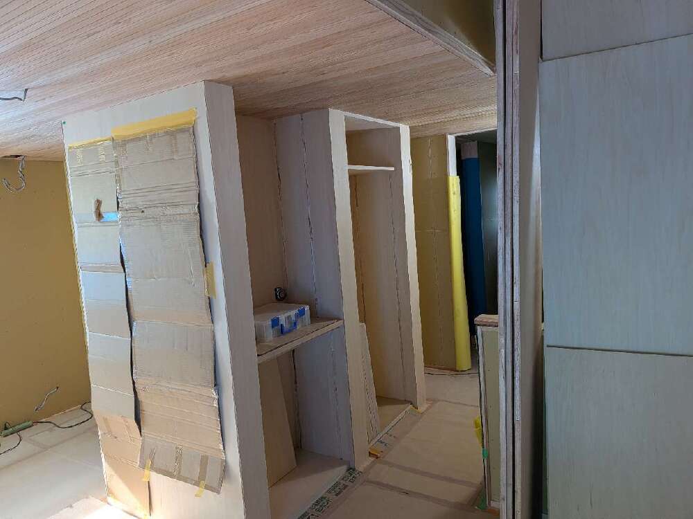 木工事　1階造作家具製作①　施工完了