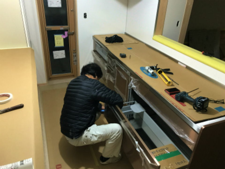 キッチン組立て