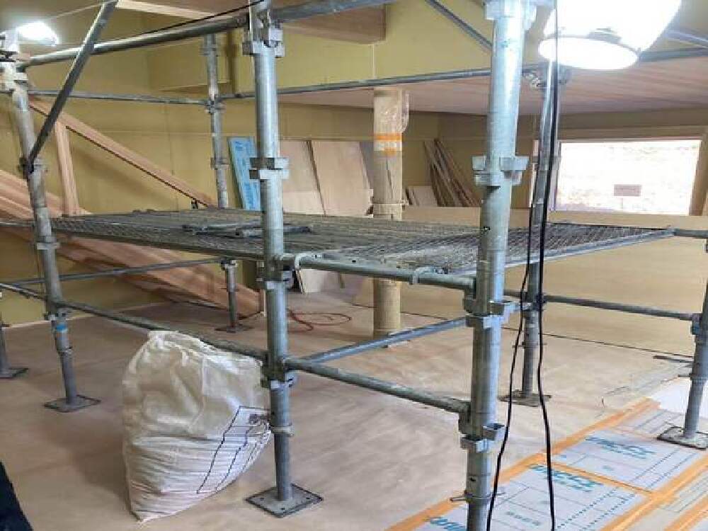 内部足場組立完了